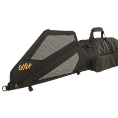 October Mountain Products recurve case showing offset carry handle for balanced on-the-go transport.