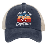 ODCRAT Captain Caps denim cap front view with adjustable strapback for all-day comfort.