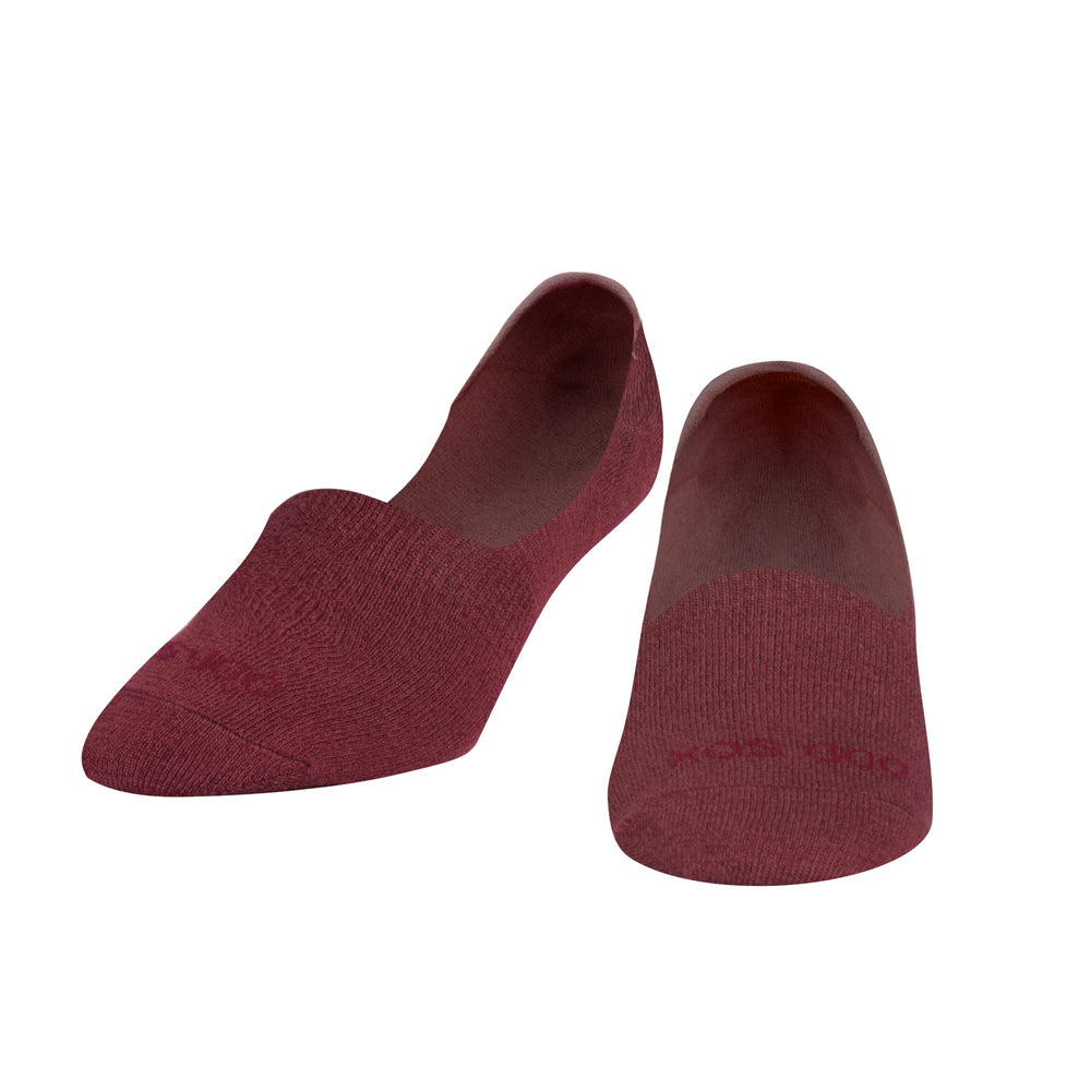 Odd Sox Basix no-show socks in mauve heather for breathable everyday comfort.