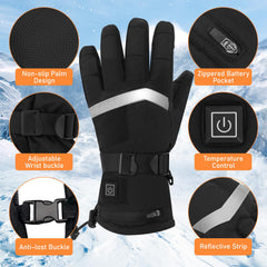 Oddfah heated gloves non slip palm ensure secure grip in cold weather