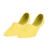 Odd Sox Basix no-show yellow heather front view showing breathable daily wear