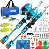ODDSPRO kids fishing pole with collapsible design for easy carry and storage