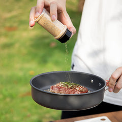 Odoland camping utensils set cutting board for quick outdoor prep