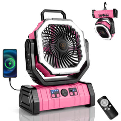 Odoland 30000mAh camping fan front view for portable outdoor cooling