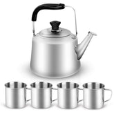 Odoland 4L camping kettle set with compact design for group coffees on hikes.