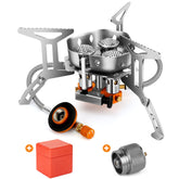Odoland 6800W windproof stove assembly showing sturdy setup for quick outdoor meals