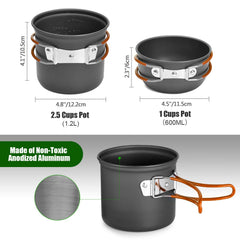 Odoland aluminum non-stick pot 2 designed for even heating outdoors