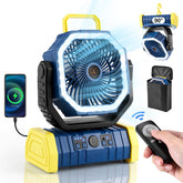 Odoland camping fan front view shows portable cooling on the go