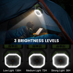 Odoland camping fan with 90 degree oscillation for even cooling