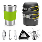 Odoland camping stove folded for compact packing and travel-ready setup