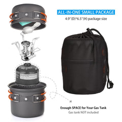 Odoland foldable camping stove compact design saves space on trips