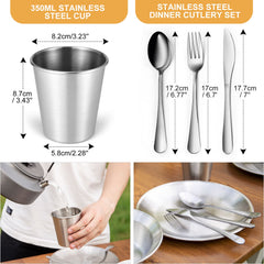 Odoland mess kit utensils set for easy trail dining