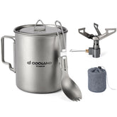 Odoland titanium pot 750ml—compact pot for quick outdoor meals.
