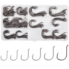 Front view of Offset Circle Hooks Kit 180pcs
