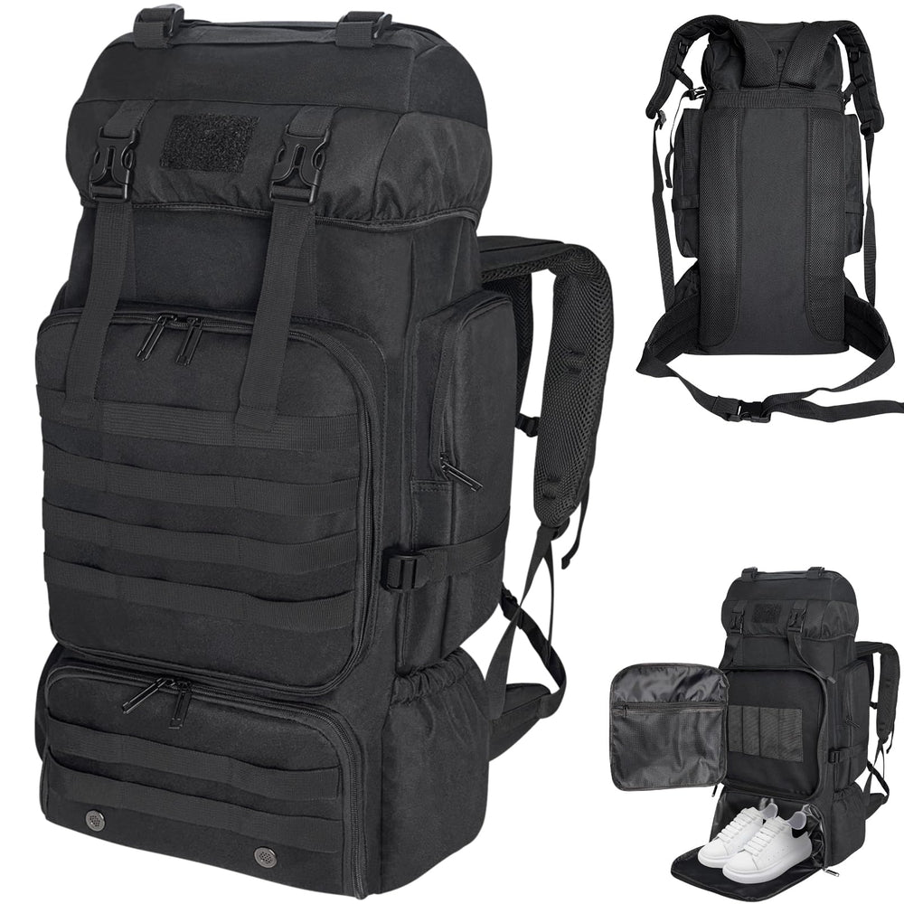 Ogetok 80L hiking backpack main compartment with ample space for gear and multi-day trips.