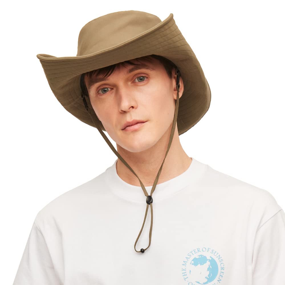 OHGOLF foldable sun hat with face and neck protection for sunny days.
