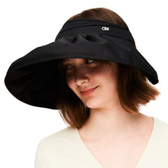OHGOLF sun visor hat for women with wide brim blocks UV rays.