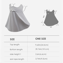 OHRAIN neck gaiter with adjustable ear loops fits a variety of head sizes.