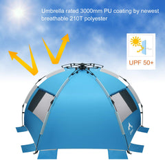 Oileus X-Large tent with two windows enhances ventilation
