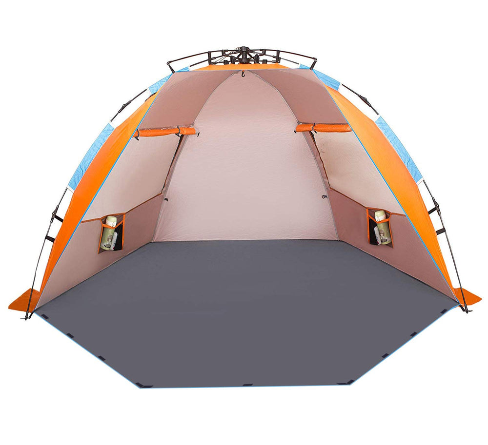 Oileus X-Large Beach Tent pop-up setup for quick shade on sunny shores