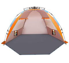Oileus X-Large Beach Tent pop-up setup for quick shade on sunny shores