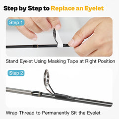 Eyelets suitable for spinning and baitcasting rods