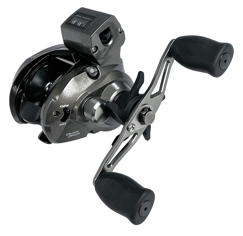 OKUMA CV-163D Convector reel with compact low-profile design for versatile fishing.