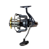 Okuma Flite Surf carbon fiber body shown for lightweight, saltwater durability.
