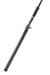 Okuma salmon-rod close-up highlighting Fuji reel seat for durability and smooth reel action