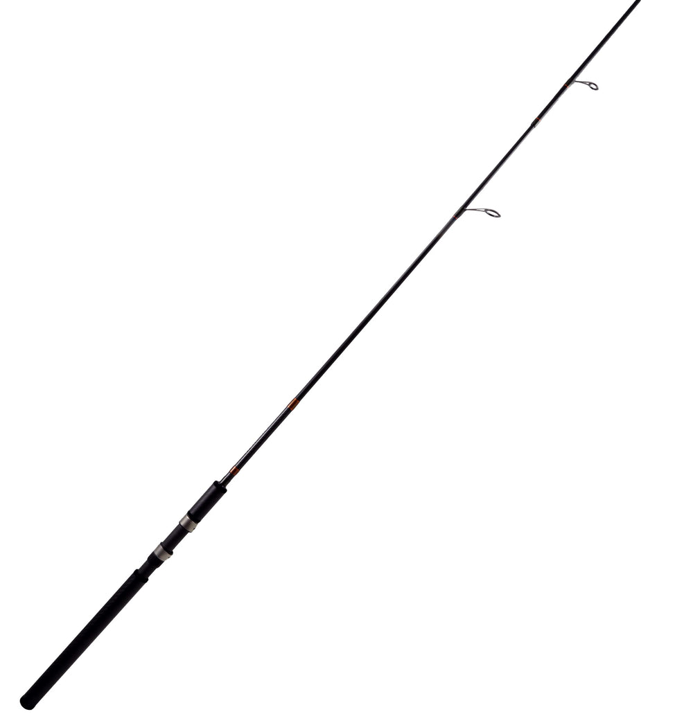 OKUMA Kokanee Black two-piece rod showing portable design for travel-friendly transport.