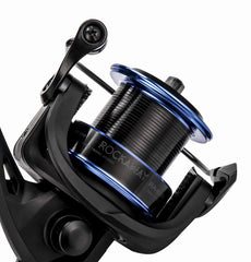 OKUMA Rockaway Baitfeeder RBF front view showing On/Off baitfeeding option.