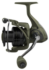 OKUMA TG-500 Ceymar tactical green reel close-up showing smooth drag for saltwater fishing