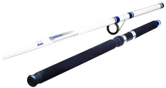 Okuma Tundra Surf Rod in white/blue, ideal for saltwater fishing and sensitive tip action