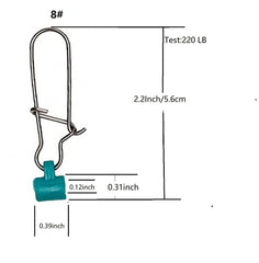 Close-up of OKVYN sinker slide showing stainless steel head and plastic body