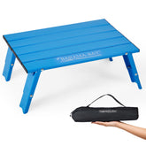 Old Bahama Bay ultralight table folded for travel and storage
