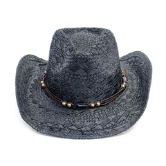 Old Stone hat golden bead detail adds western style