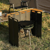 OLG Camp Stove Windscreen front view highlights wind protection for stable outdoor cooking.