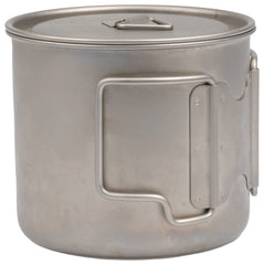 Olicamp Titanium Space Saver mug handle shows lightweight, durable grip for field brewing.
