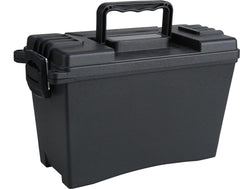 Olympia Tools plastic field/ammo storage box in black with gray body and gasket