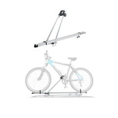 OMAC car roof bike carrier mounted on a vehicle for easy transport.