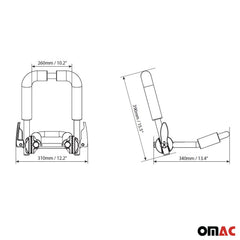OMAC J-Style installs with 20mm bolts for solid roof bar fit.