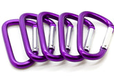 ONDEPOT 3 inch aluminum carabiner purple pack, easy one hand latch for bags and keys