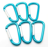 ONDEPOT 3-inch aluminum carabiner teal pack for quick key access.