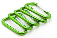 ONDEPOT spring-loaded gate carabiner close-up for easy one-handed use.