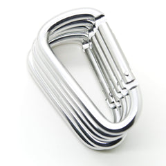 ONDEPOT anodized aluminum carabiner close-up shows durable, smooth finish.