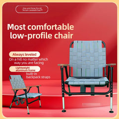 One & Done Pro All Terrain Leveled Chair leg adjustments emphasize leveling on uneven terrain