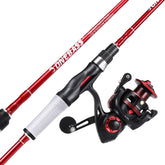 One Bass Spirit Flame rod-reel assembly delivers precise sensitivity for anglers.