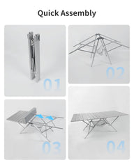 ONEFOREST camping table waterproof surface easy to clean after spills