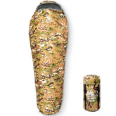 OneTigris sleeping bag warmth closeup shows snug fit for cold nights.