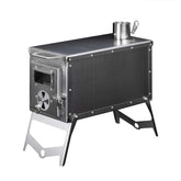 ONETIGRIS Tiger Roar tent stove front view for portable winter camping warmth